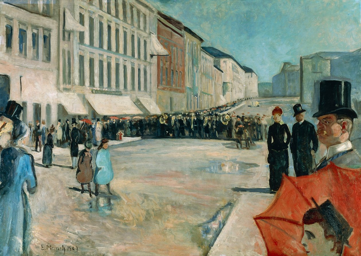 Musik på Karl Johansgatan av Edvard Munch