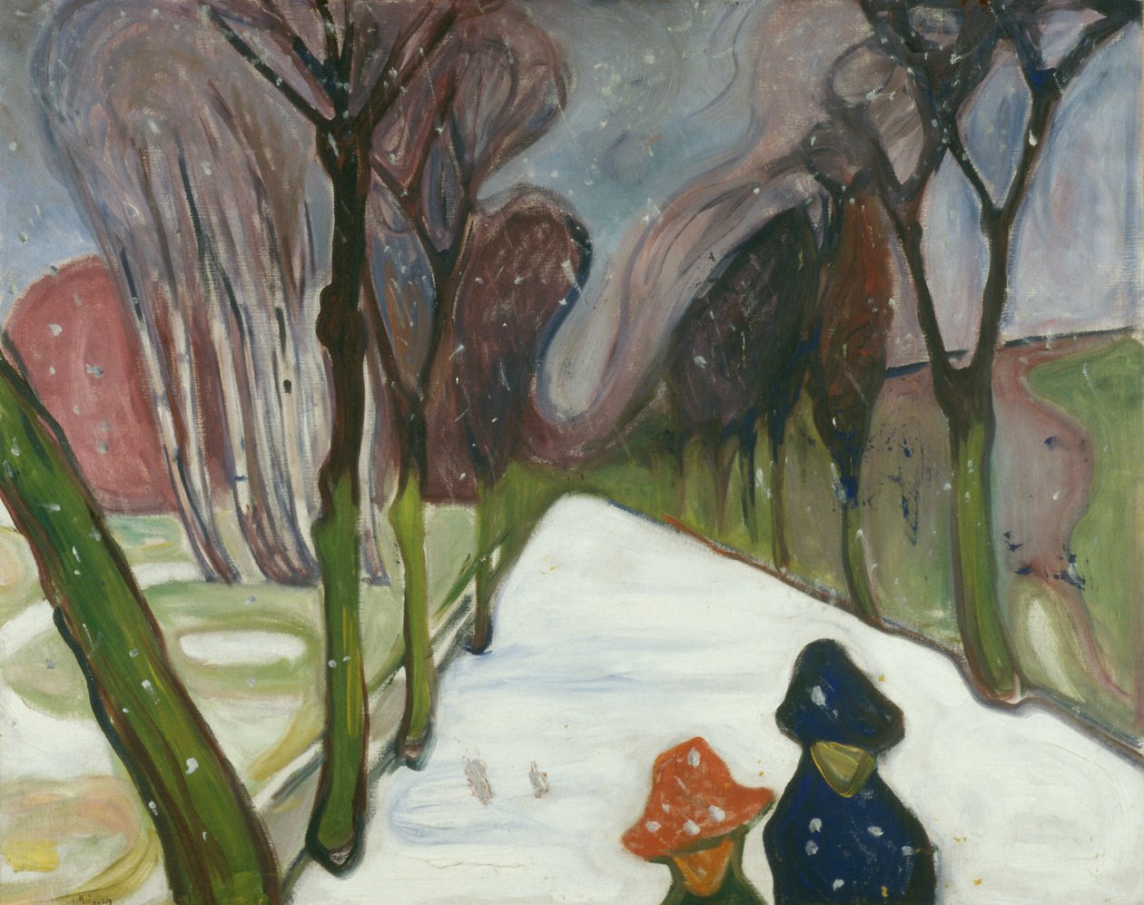 Ny snö på avenyn av Edvard Munch