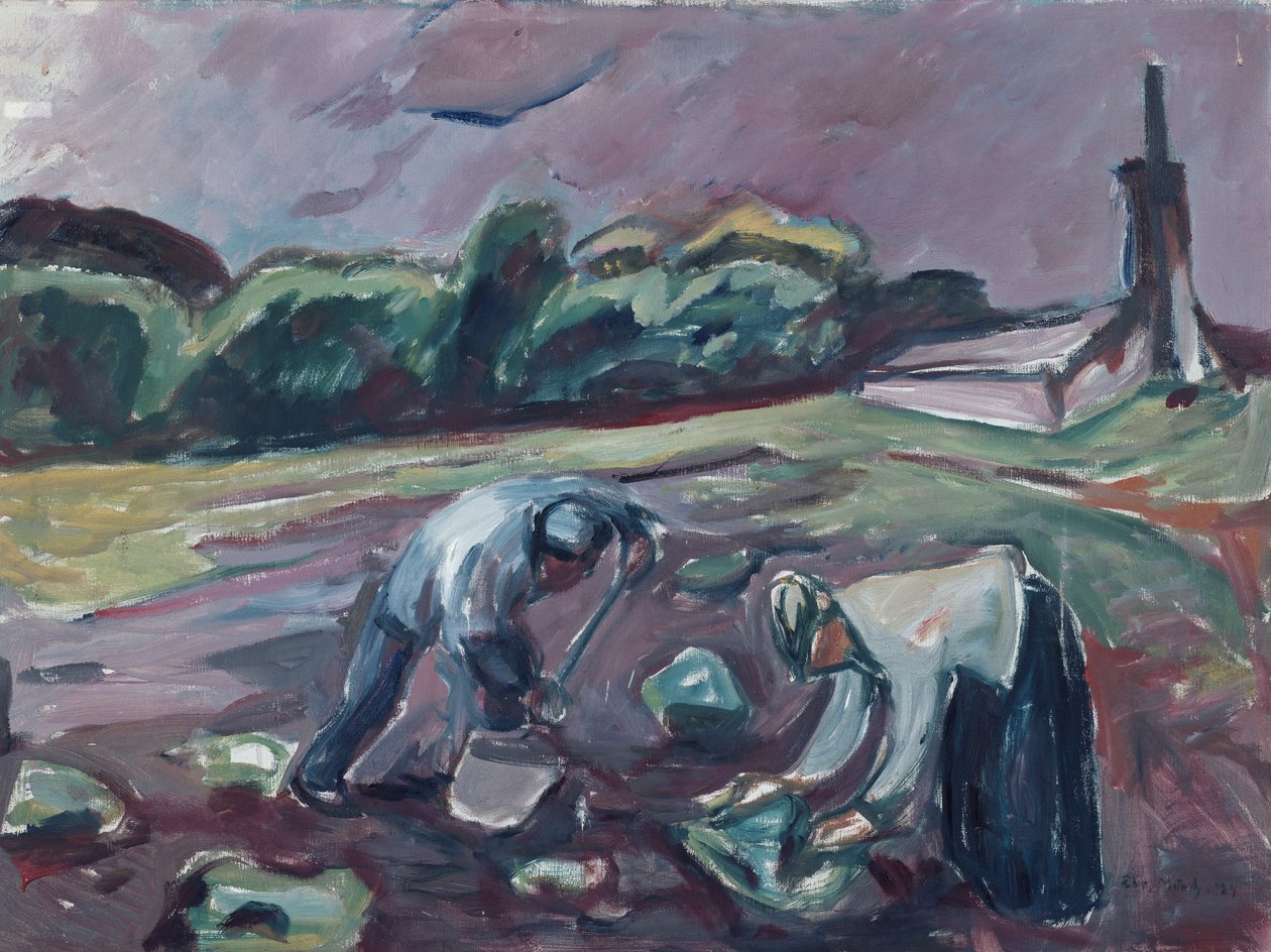 Plocka potatis av Edvard Munch