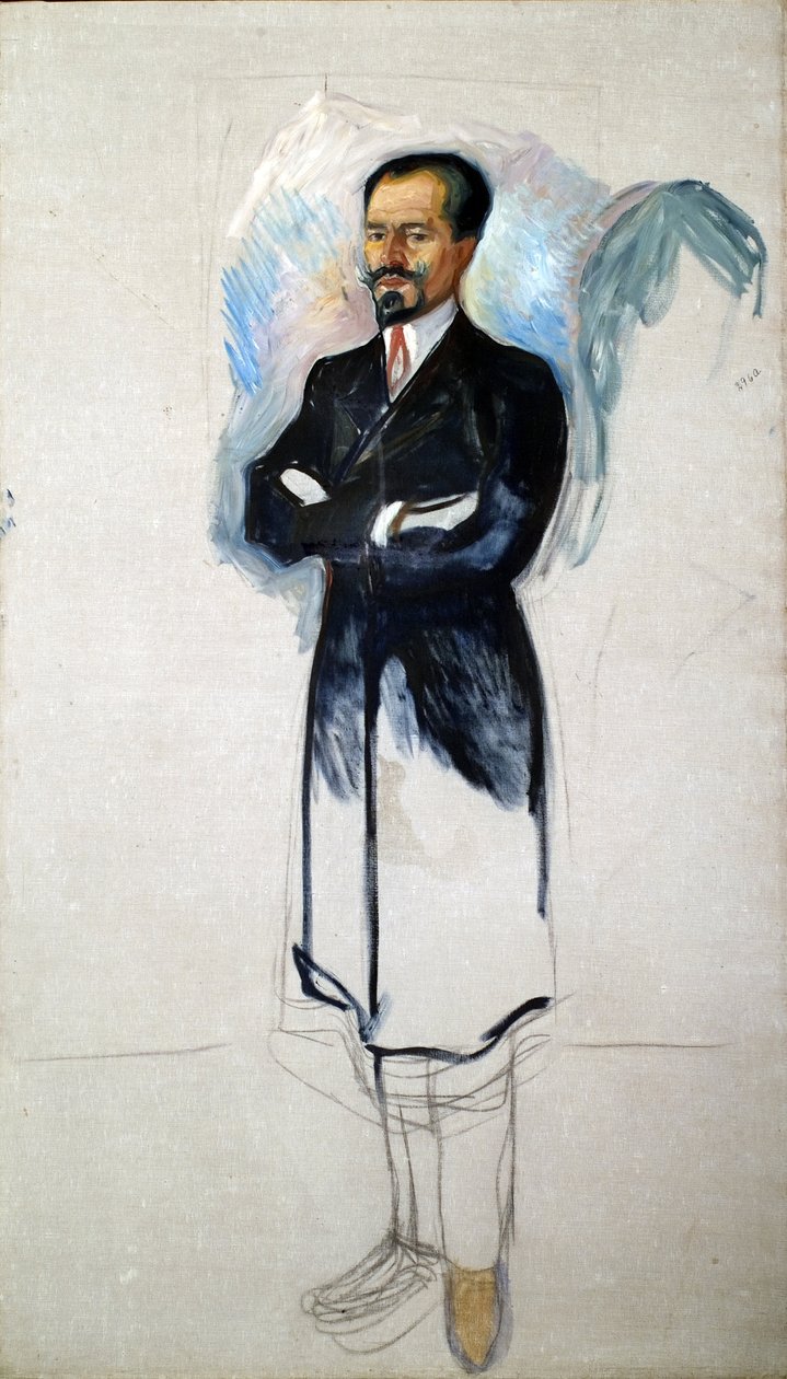 Porträtt av Ernest Thiel 1859-1947 av Edvard Munch