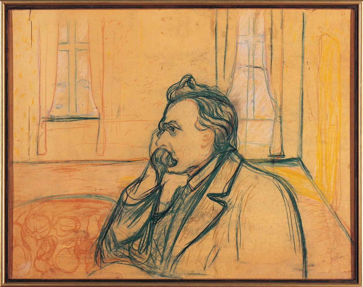 Porträtt av Friedrich Nietzsche av Edvard Munch