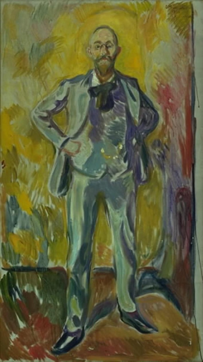 Porträtt av professor Daniel Jacobson av Edvard Munch