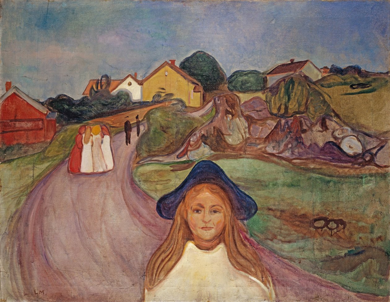Vägen i Aasgaardstrand, 1901 av Edvard Munch