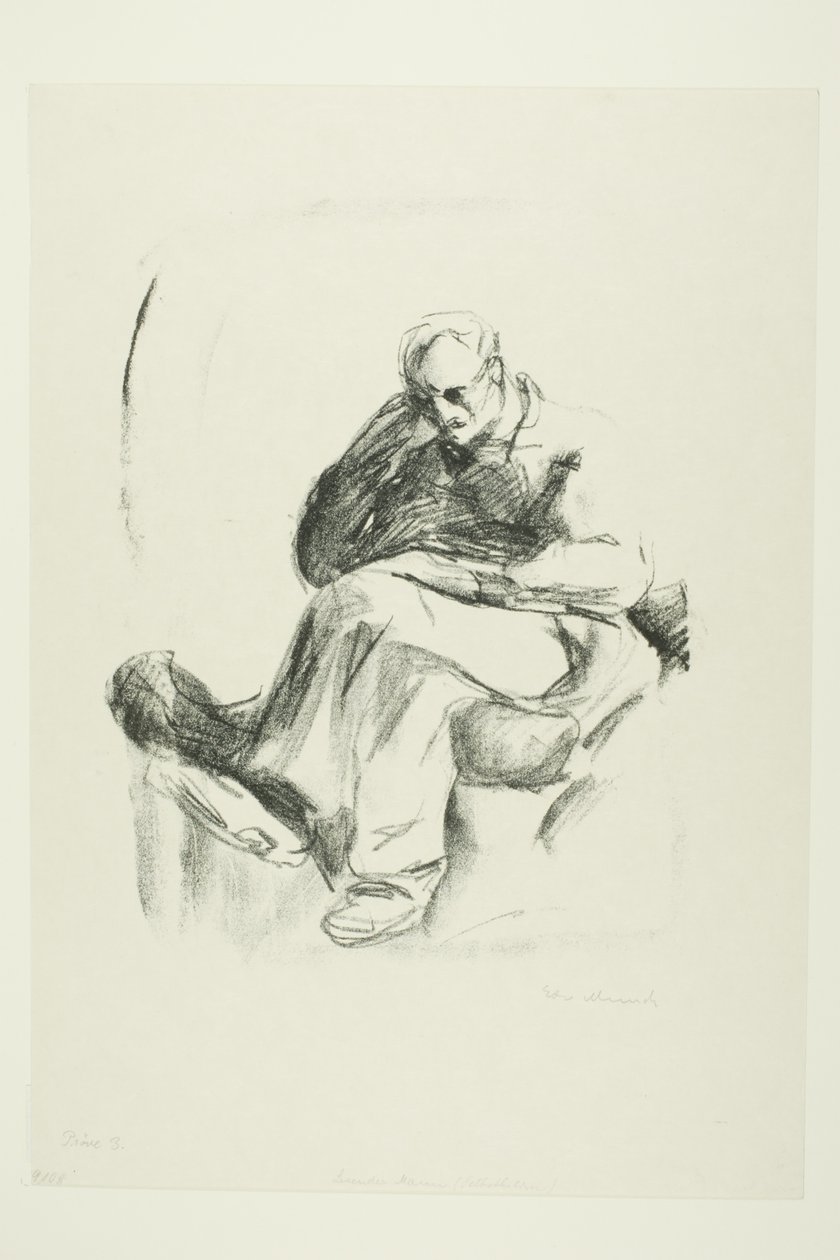 Sittande man av Edvard Munch