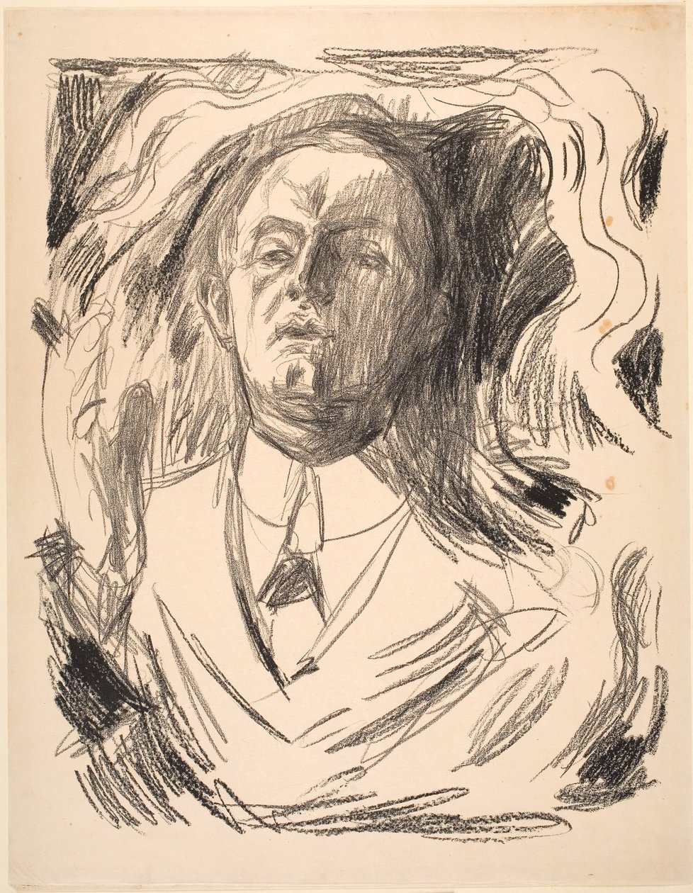 Självporträtt med cigarett av Edvard Munch