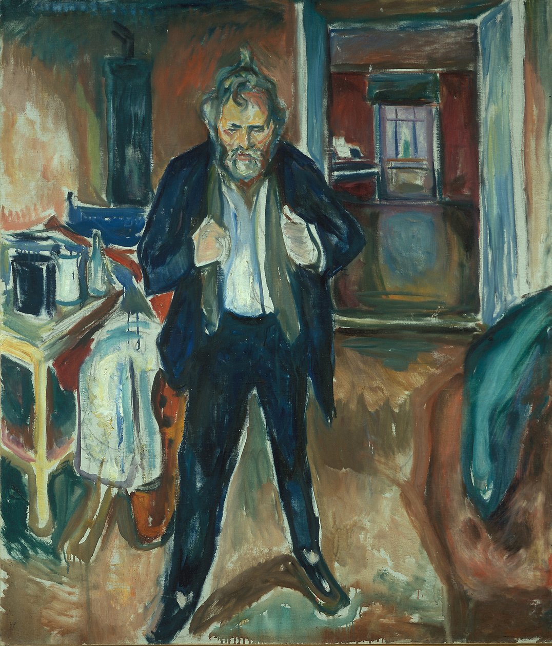 Sömnlös natt. Självporträtt i inre kaos av Edvard Munch