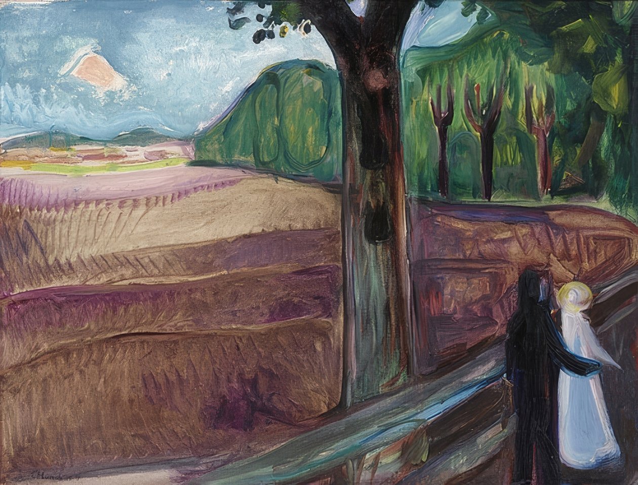 Sommarnatt (sommarnatt). 1917 av Edvard Munch