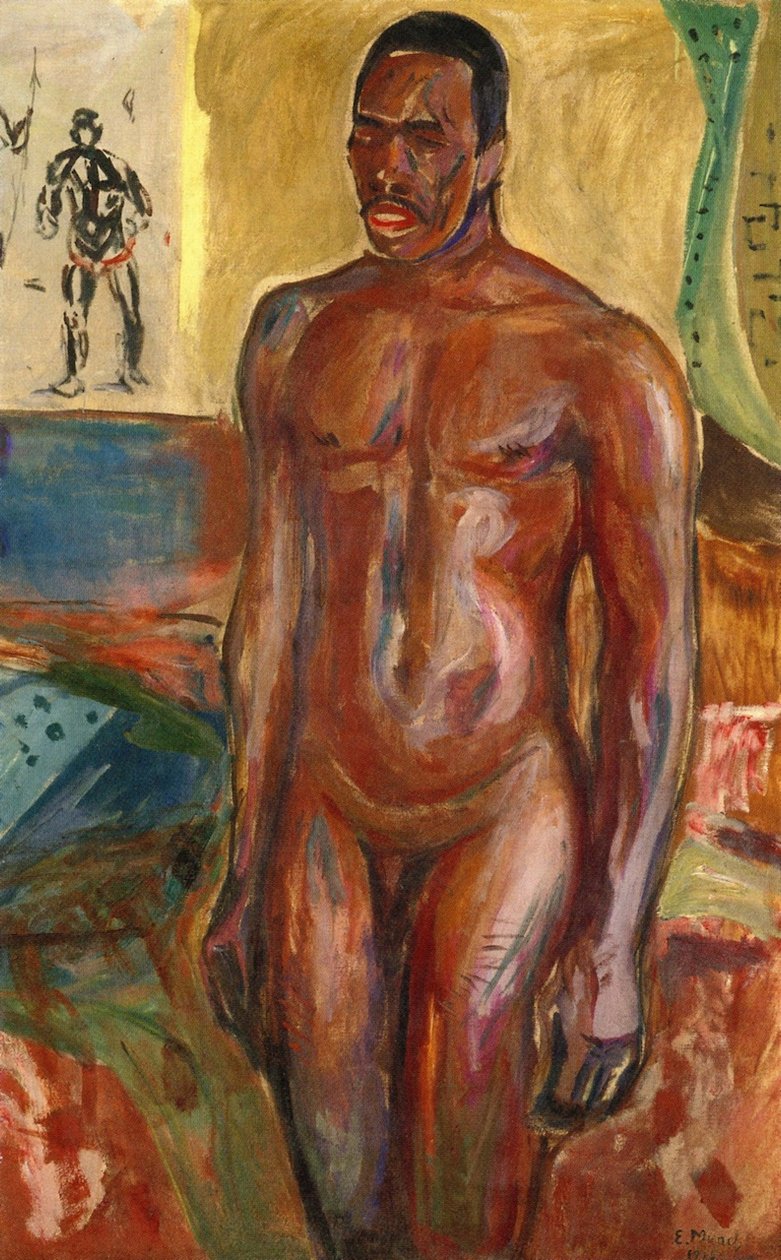 Standing Naked African av Edvard Munch