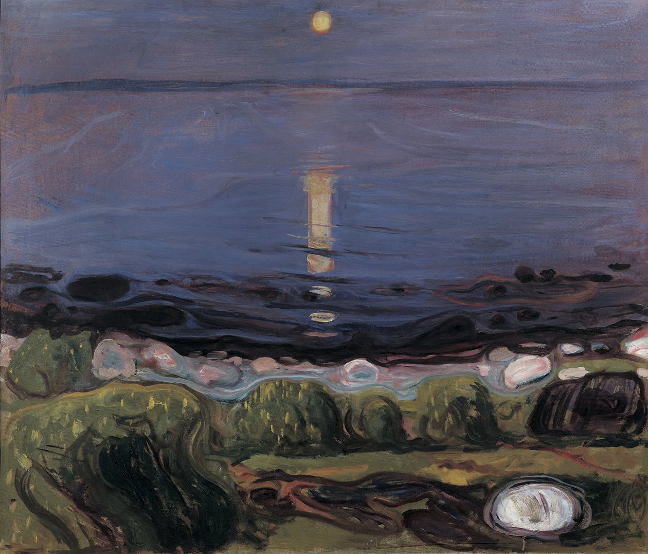 Sommarnatt vid stranden av Edvard Munch