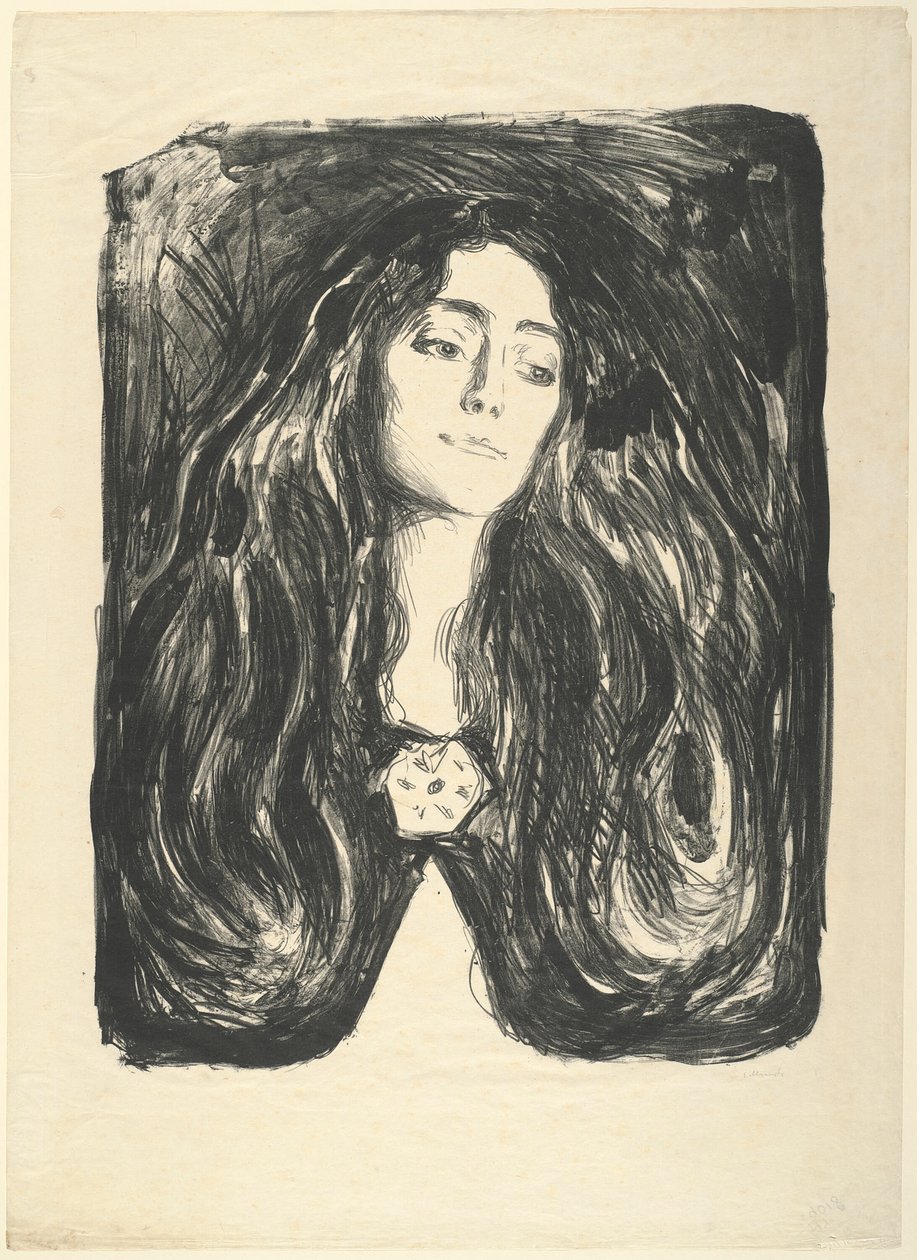 Broschen. Eva Mudocci av Edvard Munch