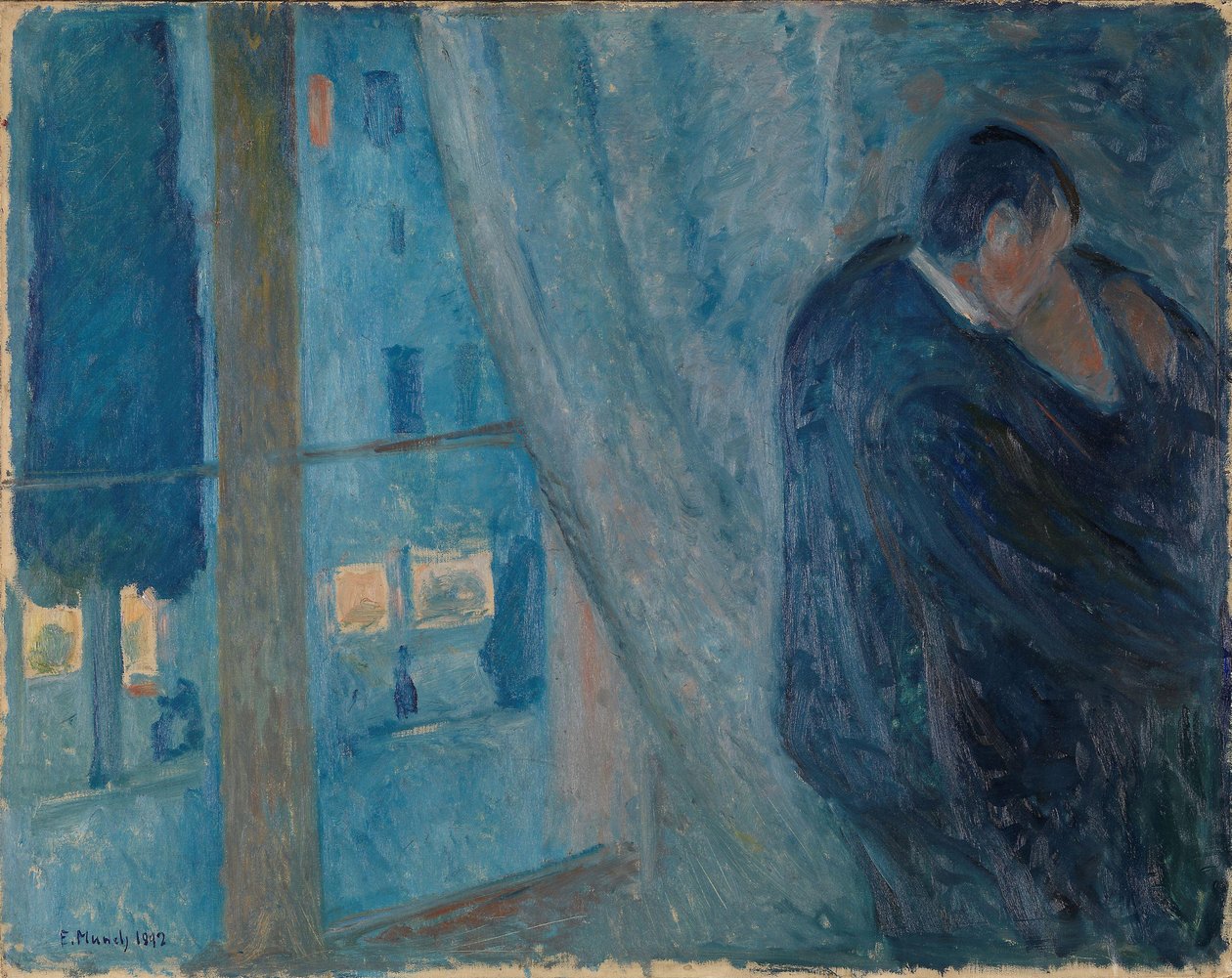 Kyssen, 1892. av Edvard Munch
