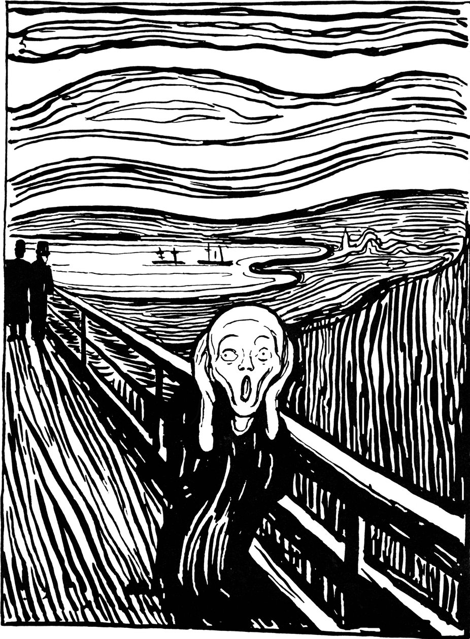 Skriet, 1895. av Edvard Munch