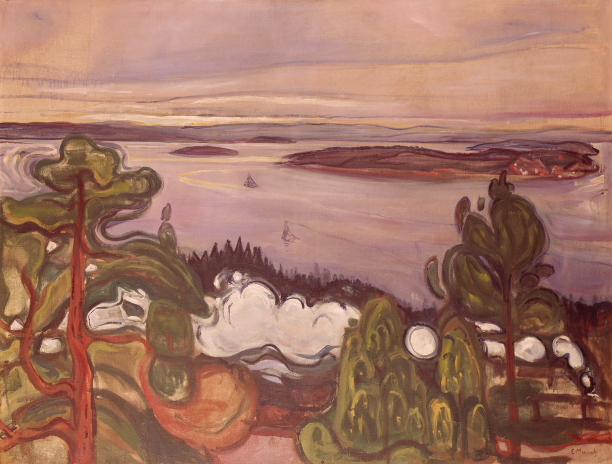 Tåg rök av Edvard Munch