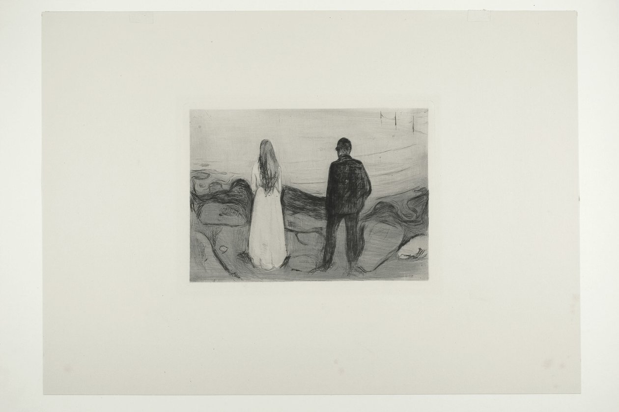 Två mänskliga varelser. De ensamma av Edvard Munch