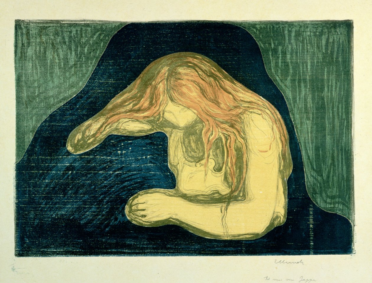 Vampyr av Edvard Munch