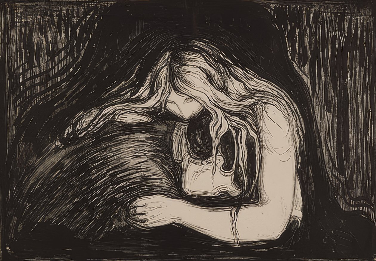 Vampyr II. 1895/1902 av Edvard Munch