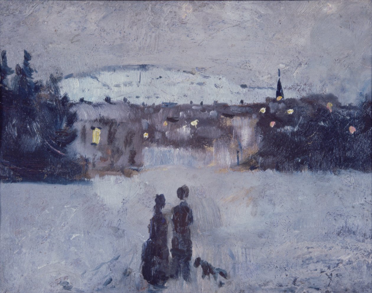 Winter Landscape in Skymning av Edvard Munch