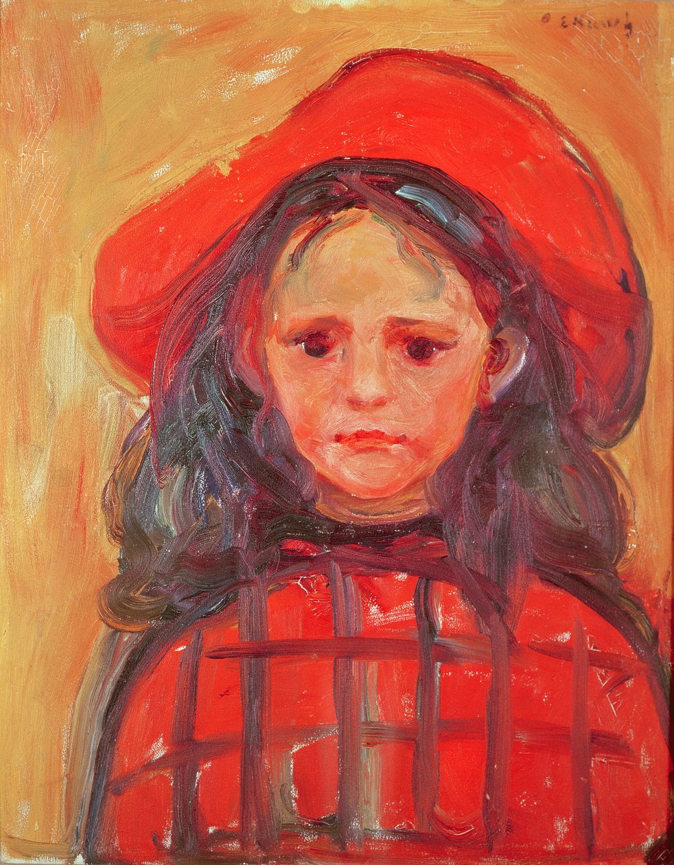 Ung flicka i en röd hatt av Edvard Munch