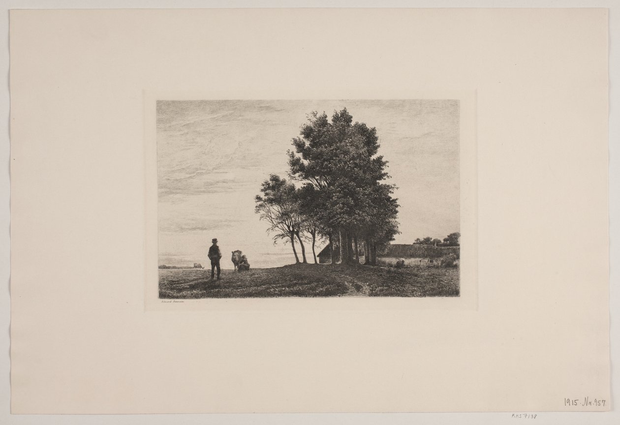 Kväll utanför en bondgård av Edvard Petersen