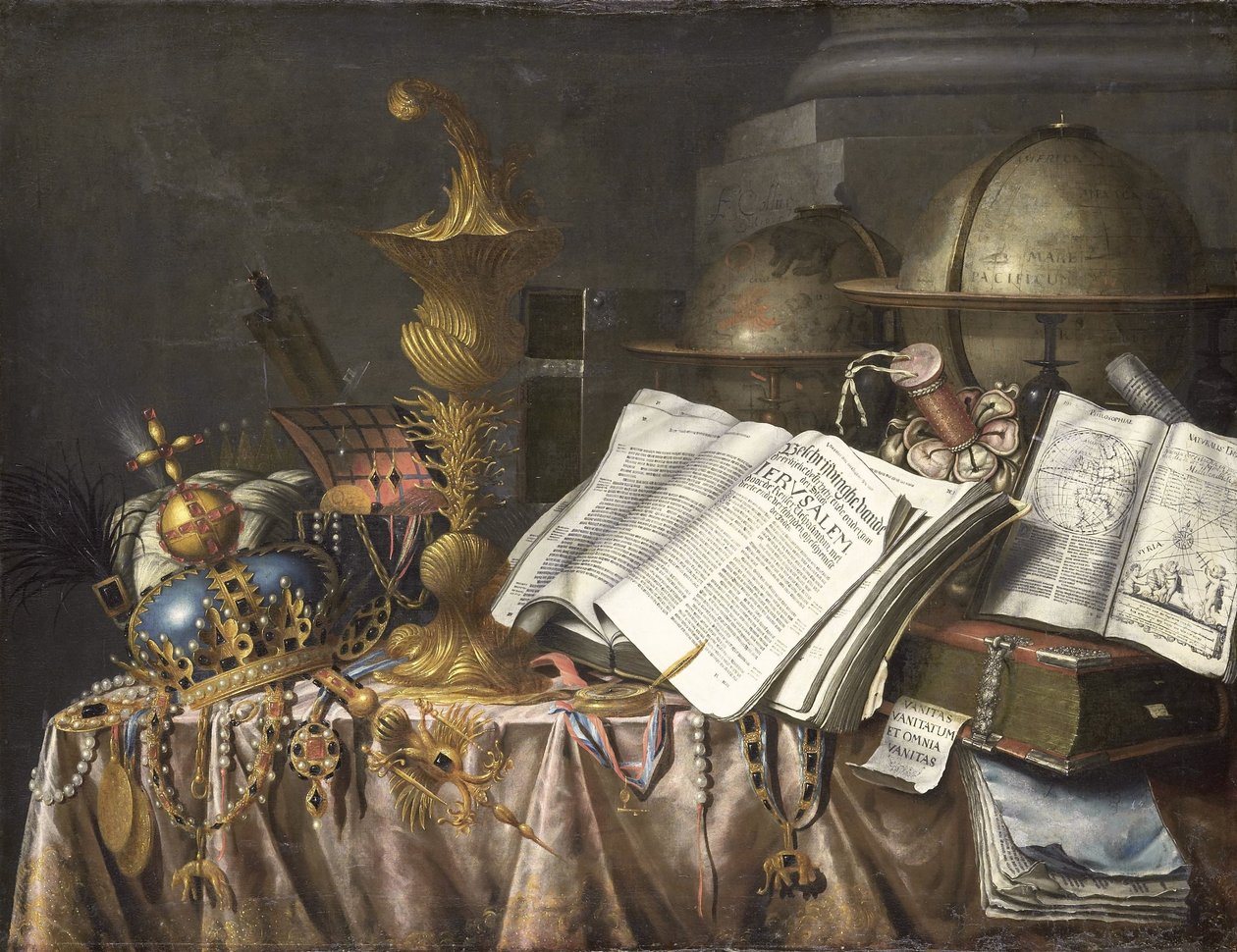 Vanitas stilleben av Edwaert Collier