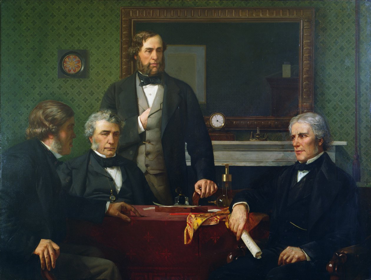 Deputation till Faraday med en begäran om att han skulle acceptera ordförandeskapet av Edward A. Armitage