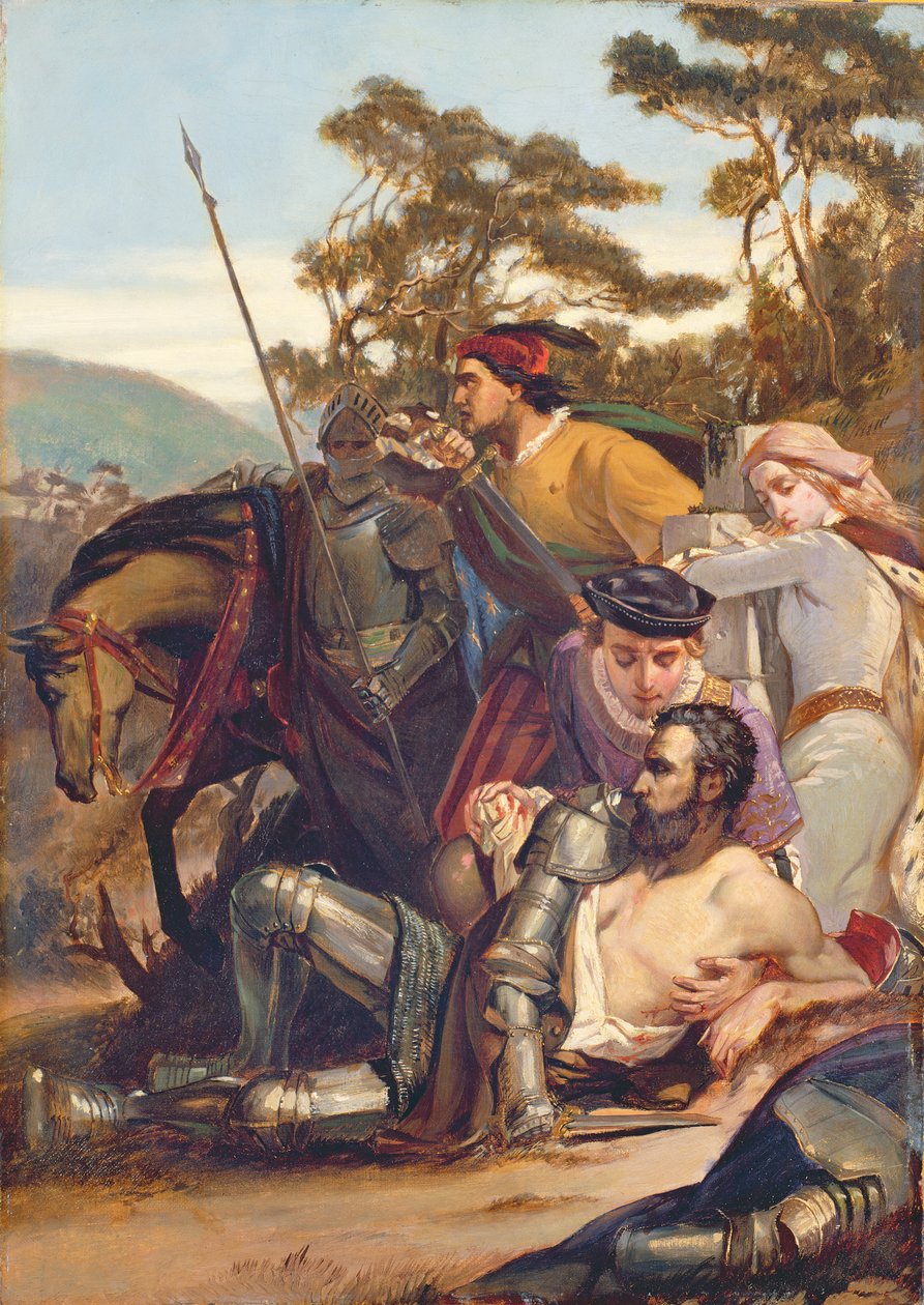 Marmions död av Edward A. Armitage