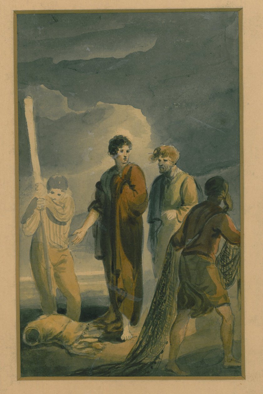 Scen ur "Perikles, prins av Tyrus", ca 1790-1819 av Edward Bird
