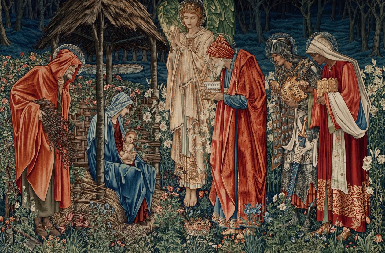 Tillbedjan av magierna av Edward Burne Jones