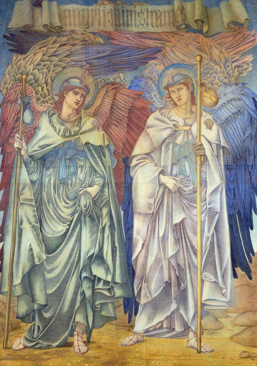 Angeli Ministrantes (design för ett fönster i Salisbury Cathedral, även för gobelänger) av Edward Burne Jones
