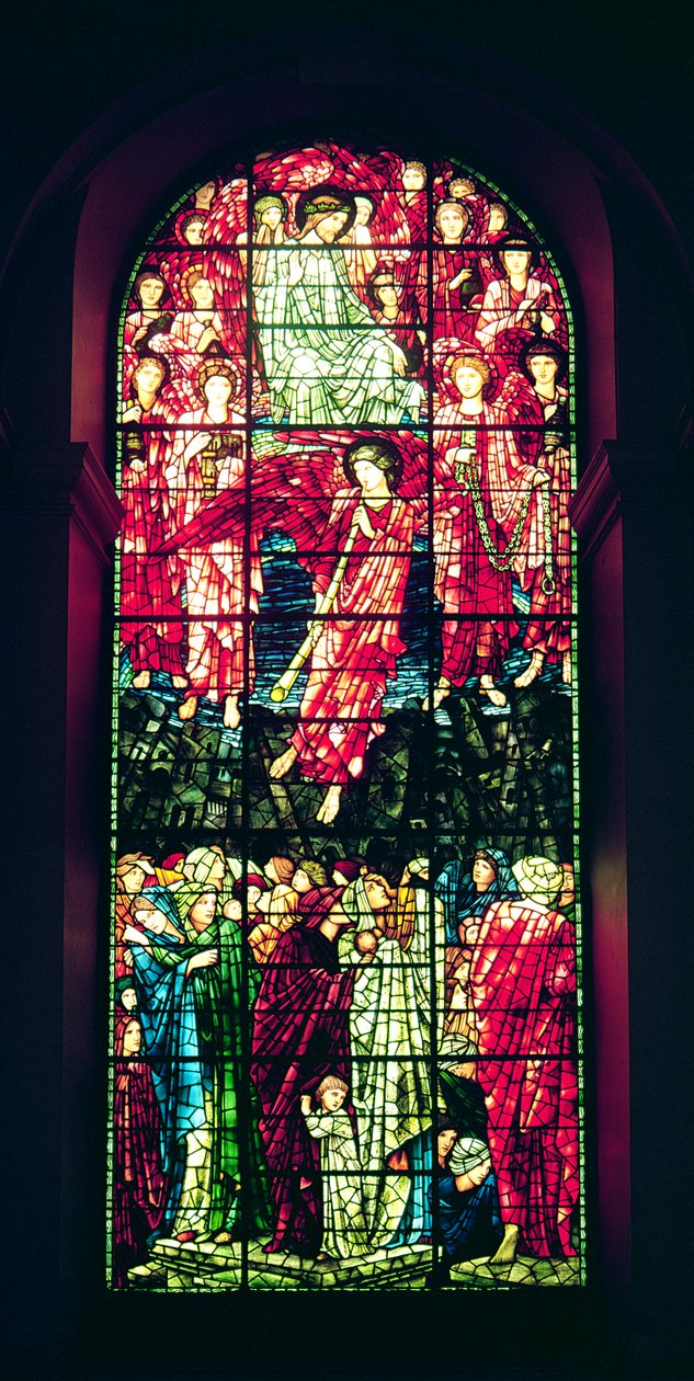 Den sista domen, västra fönstret (glasmålningar) av Edward Burne Jones