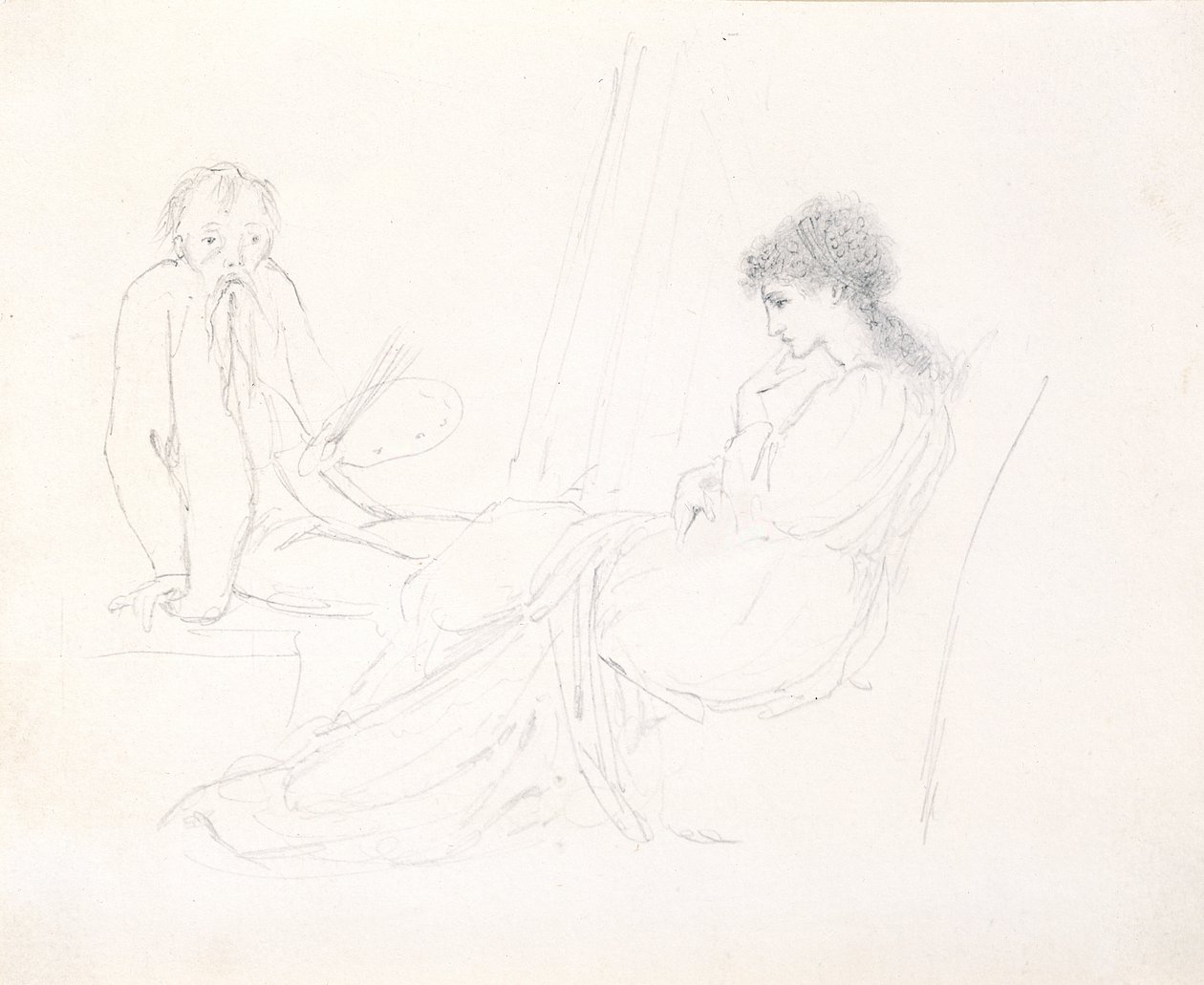 Konstnären och Maria av Edward Burne Jones