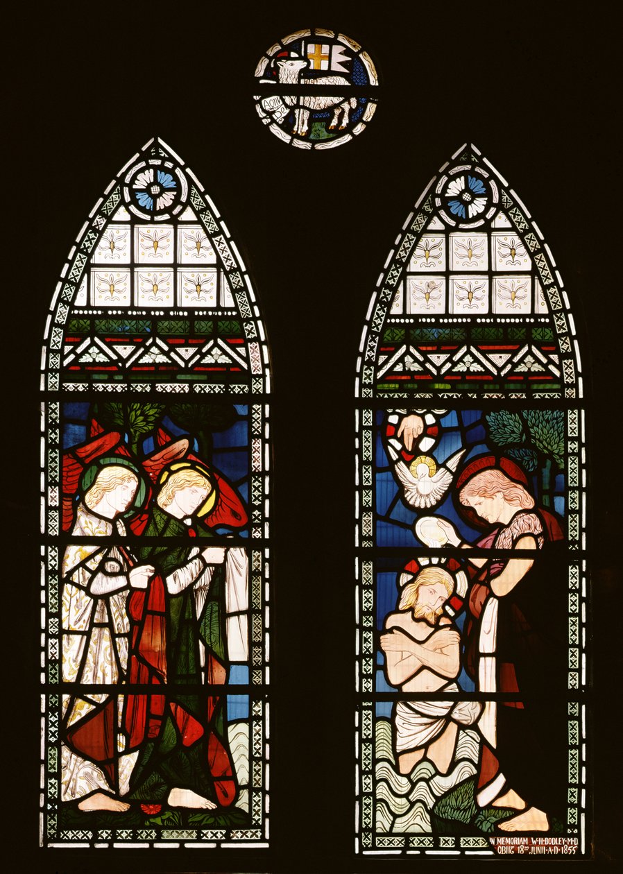 Kristi dop, 1862 (målat glas) av Edward Burne Jones