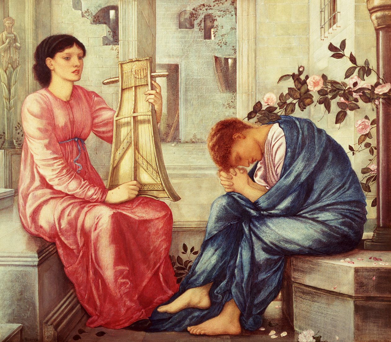 The Lament, 1866 (gouache) av Edward Burne Jones