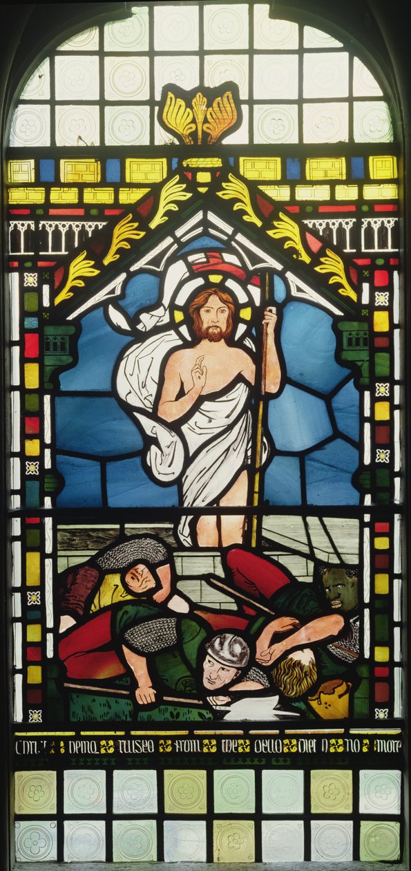 Uppståndelsen, 1861 (målat glas) av Edward Burne Jones