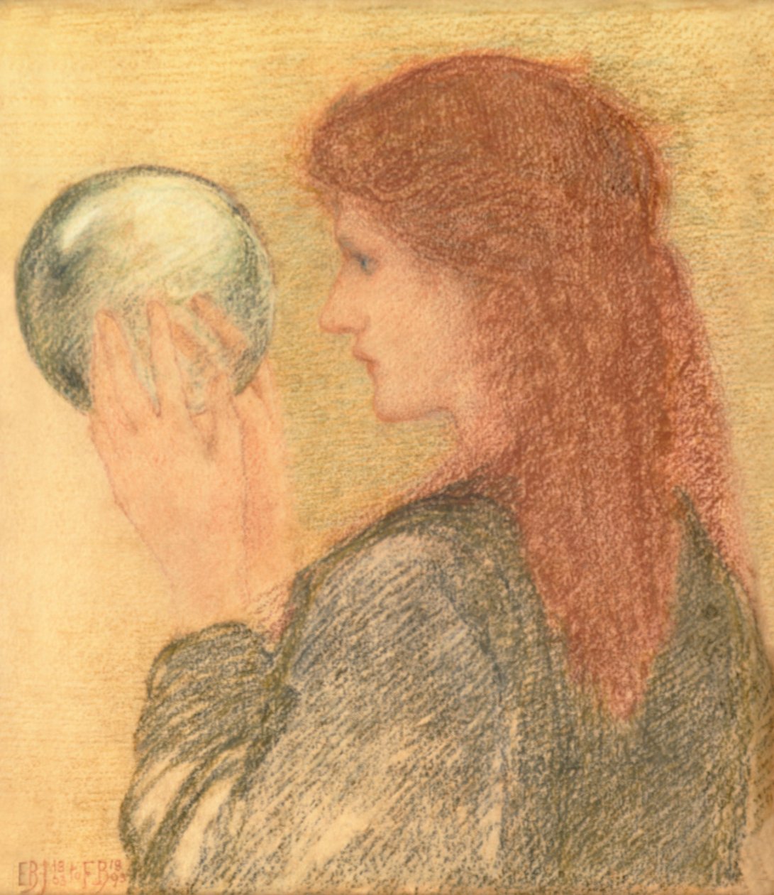 Astrologia, 1893 (pastell på papper) av Edward Burne Jones