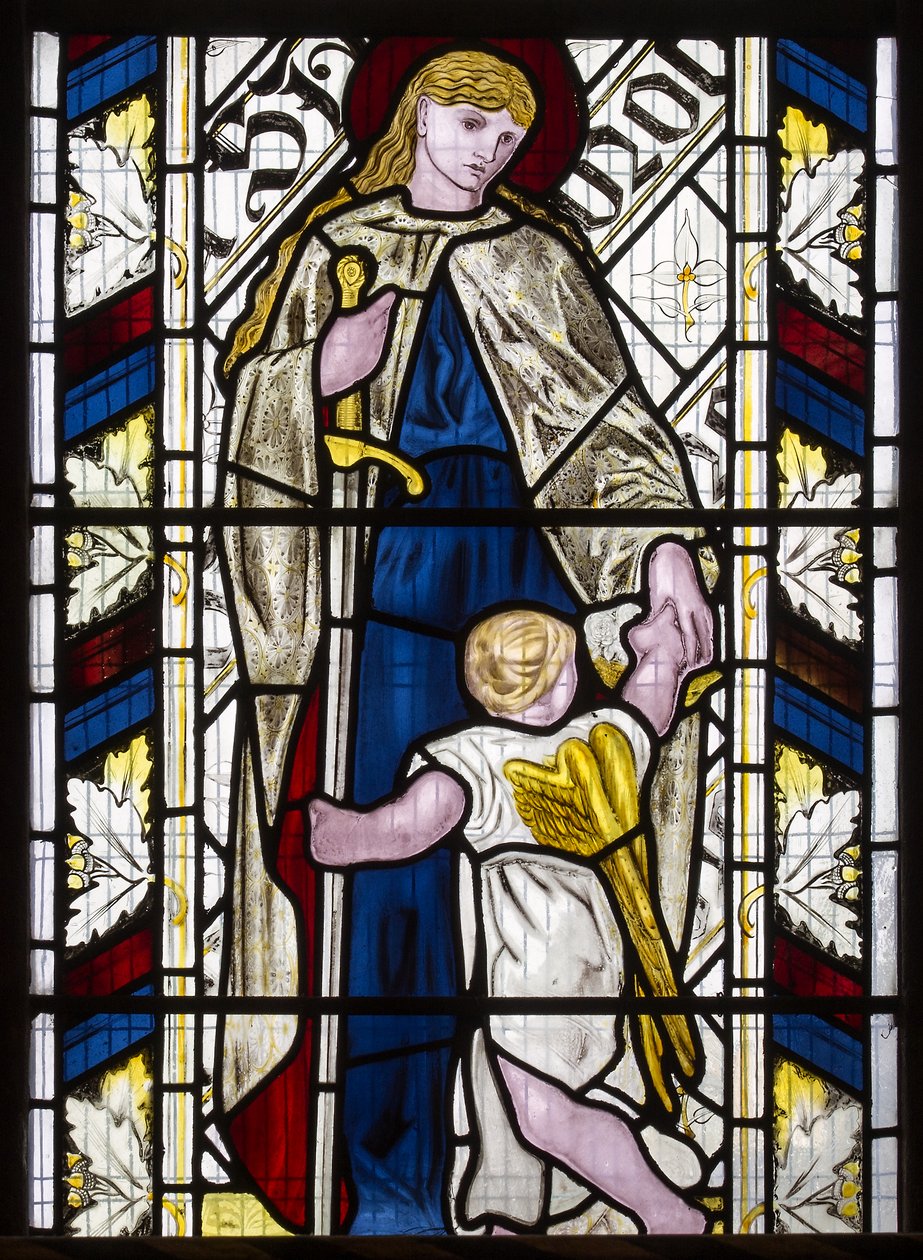 Cambridge, All Saints, Morris Marshall & Faulkner & Co, Edward Burne-Jones, St Dorothy, 1866 av Edward Burne Jones