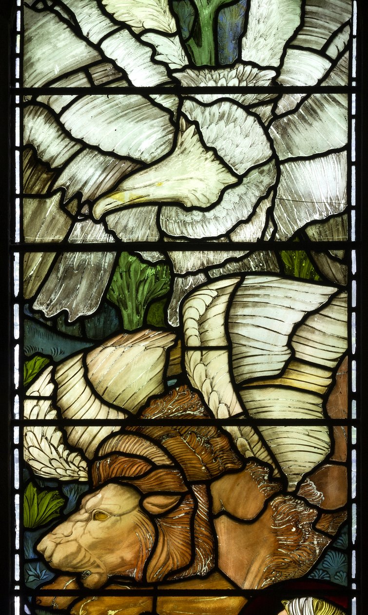 Eagle & Lion detalj, Rivers of Paradise, 1875 av Edward Burne Jones