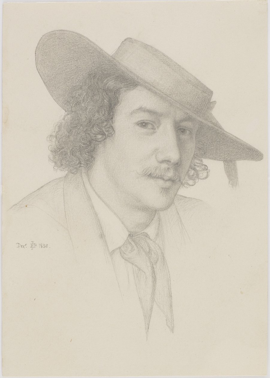 Porträtt av Whistler, 1858 av Edward John Poynter