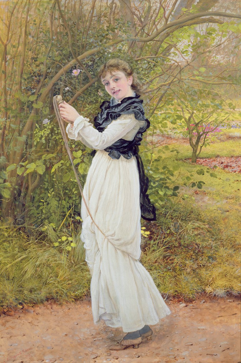 Skipping, porträtt av konstnärens dotter, Barbara, 1877 av Edward Killingworth Johnson