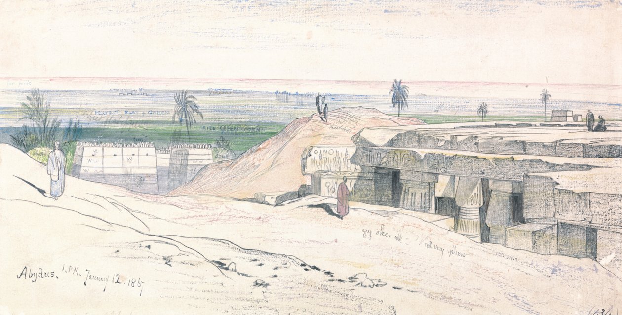 Abydos, 13.00–12.00, 12 januari 1867 (134) av Edward Lear