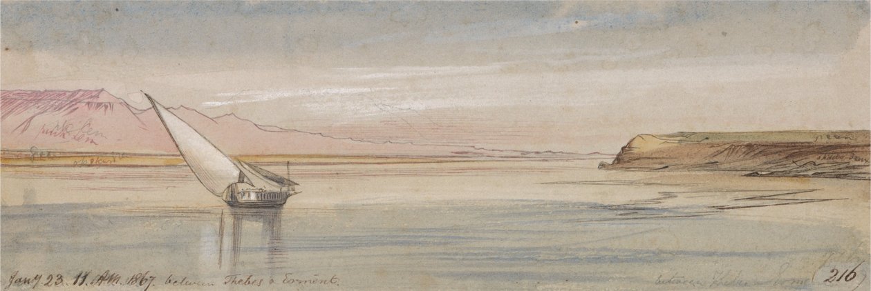 Mellan Theben och Erment av Edward Lear