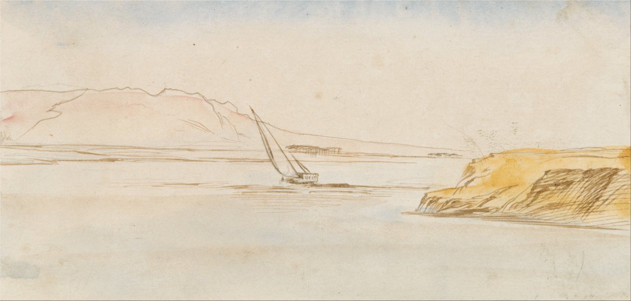 Båt på Nilen av Edward Lear