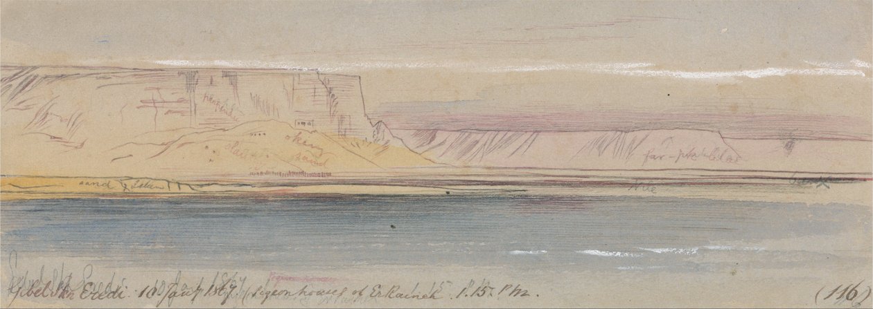 Gebel Sheikh Eredi, (duvahuset till Er Raineh) av Edward Lear
