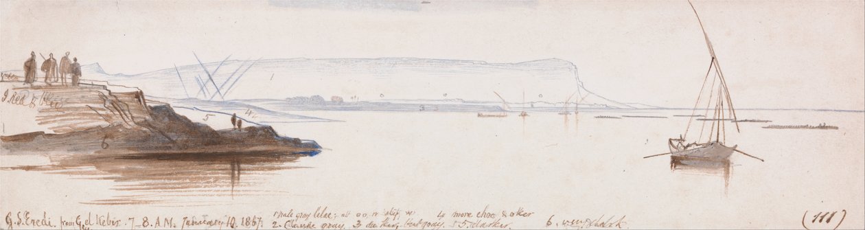 Jabal Sheikh Utsikt från Go El Large av Edward Lear