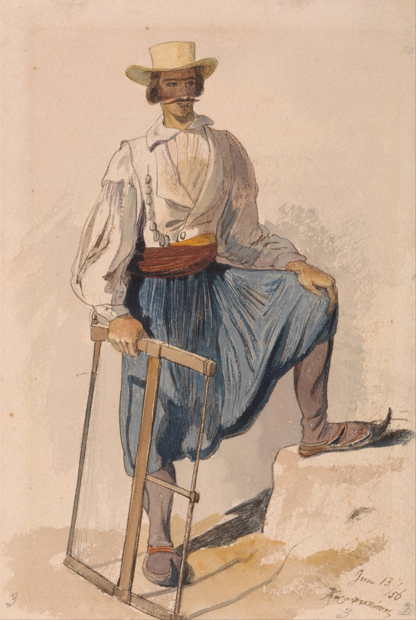 Grekisk trähuggare, 13 juni, 56 av Edward Lear