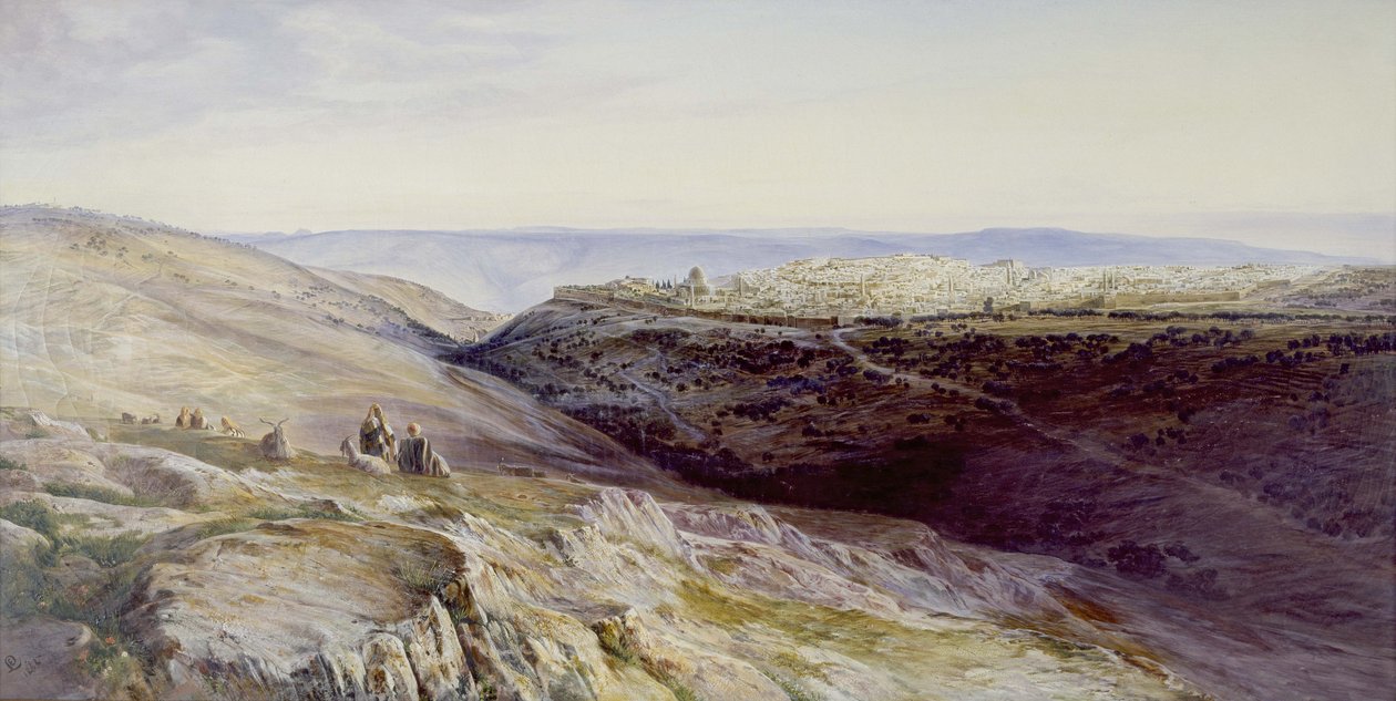 Jerusalem, 1865 av Edward Lear