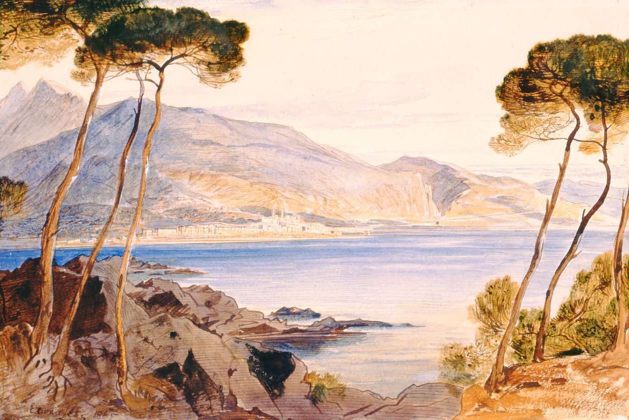 Menton, 1865 av Edward Lear