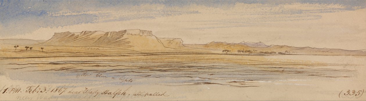 Nära Wady Halfeh av Edward Lear