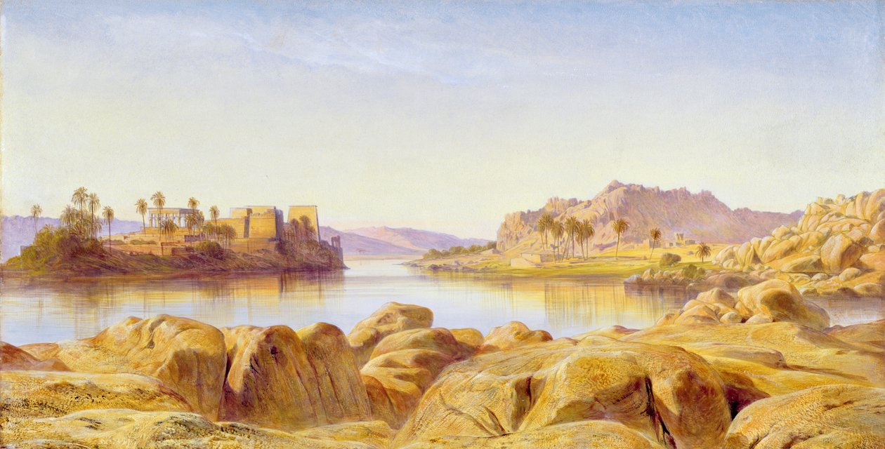 Philae, Egypten, 1863 av Edward Lear