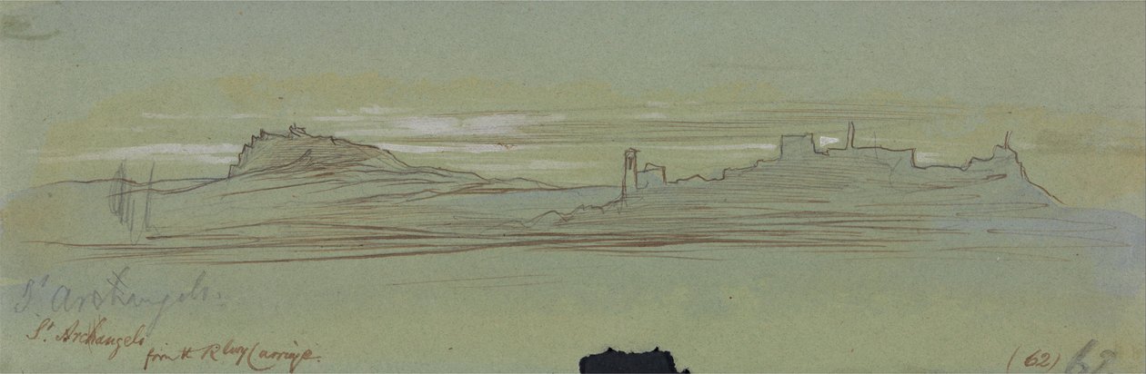 St Archangelo, från järnvägsvagnen av Edward Lear